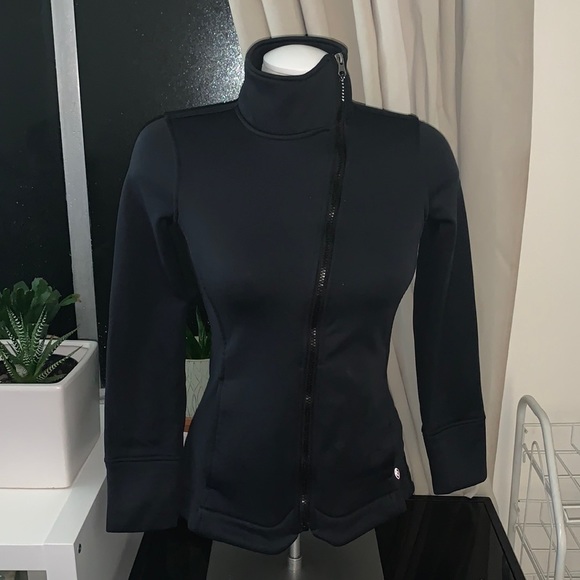 𝅺LIJA Sports Jacket Black Fall Jacket Slim Fit Stretch - Picture 2 of 8